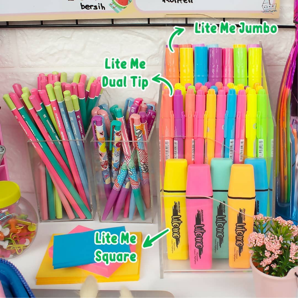 Standard - Lite Me Square Warna Pastel ( Highlighter / Text Marker / Penanda Warna ) (7)