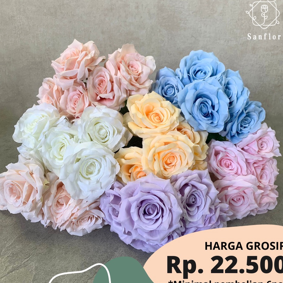 Jual Super Original ROSE DIAMOND K5 BUNGA MAWAR ARTIFICIAL HIASAN ...