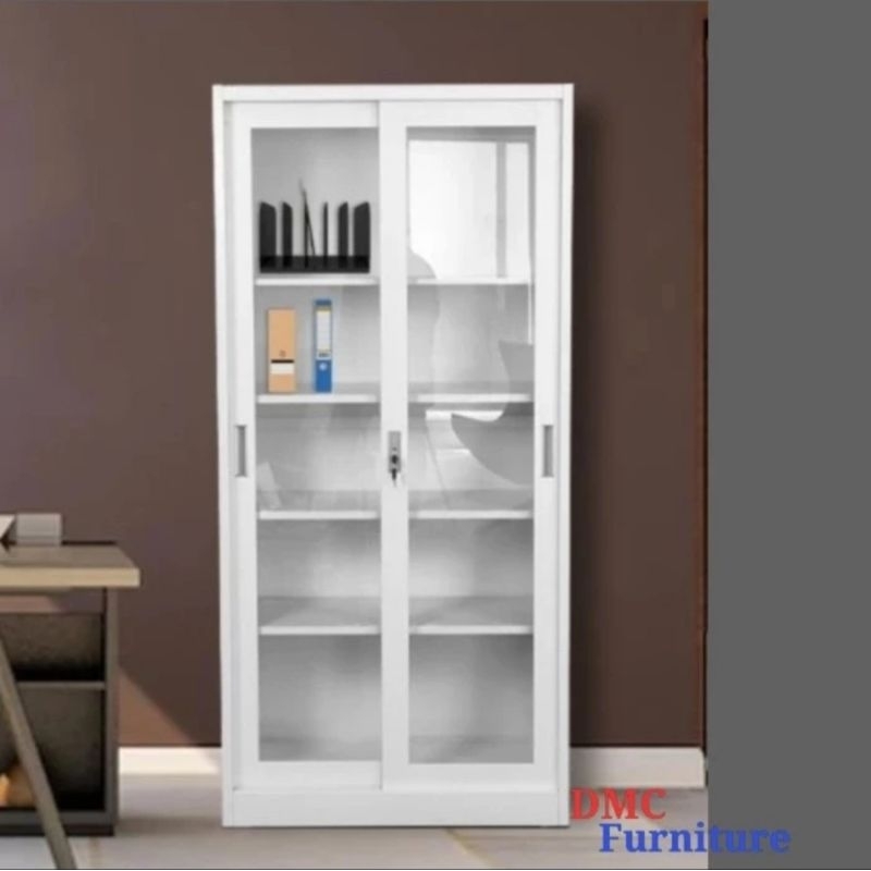 Jual Lemari Kantor Lemari Arsip Sliding Kaca Plat Besi Lemari File ...
