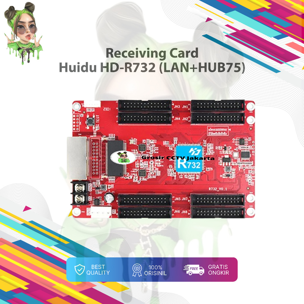 Jual Controller Huidu HD-R732 HD R732 Receiving Card RC Videotron 8 ...