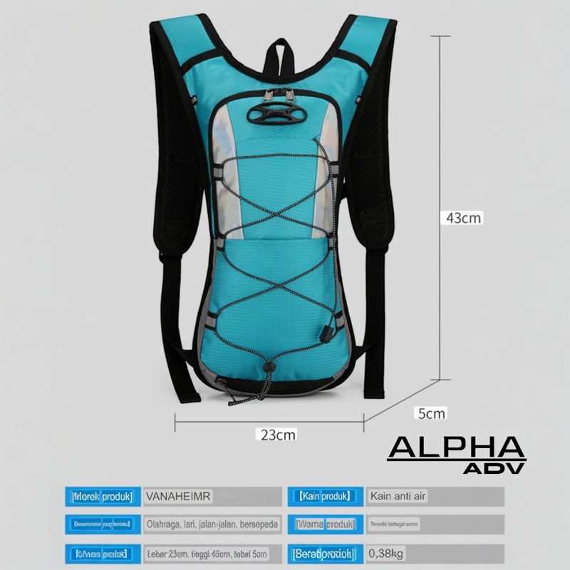 Jual ALPHA ADV Tas Ransel Hydropack Sepeda Motor dengan Jaring ...
