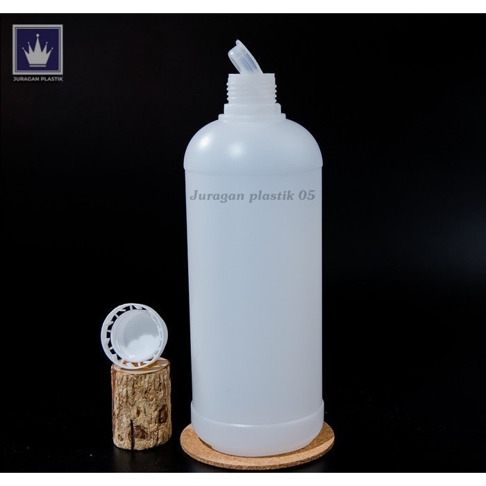Jual Botol Labor 1 Liter HDPE dengan PLUG & TUTUP SEGEL / Botol AGRO 1 ...