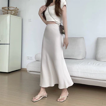 AmS Rok Satin Premium Impor BKK Mermaid Satin Skirt