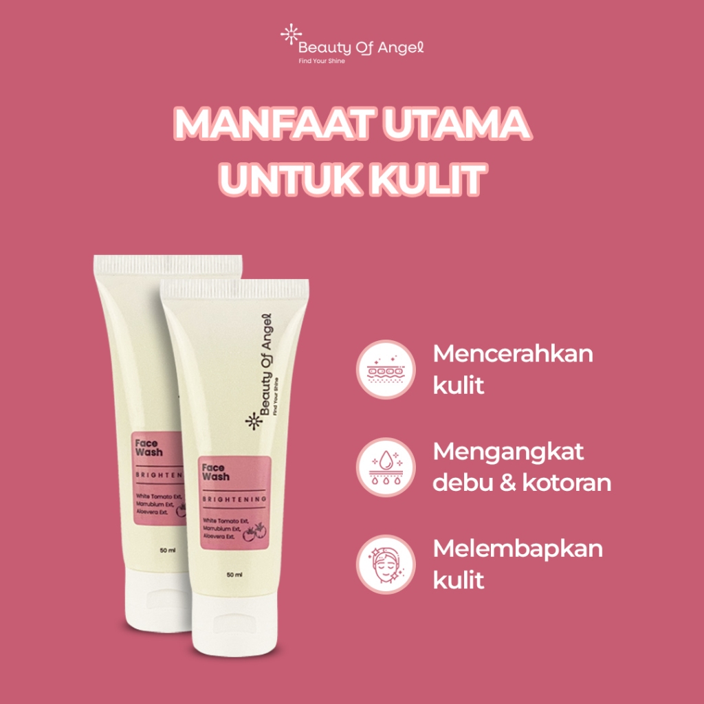 Jual BEAUTY OF ANGEL INARA RUSLI BRIGHTENING FACE WASH WHITE TOMATO ...