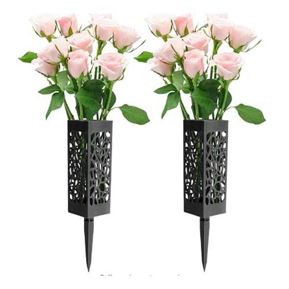 Jual 2pcs Vas Pemakaman Tempat Bunga Makam Dengan Spike Untuk Makam Vas ...