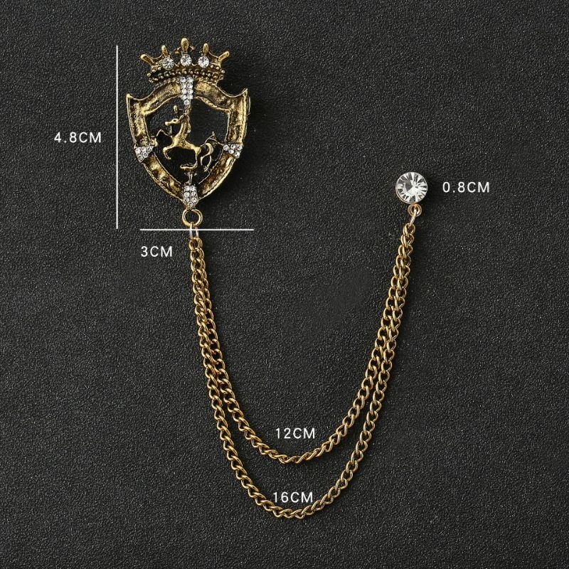 Jual Lapel pin rantai/ bros rantai jas - king kuda | Shopee Indonesia