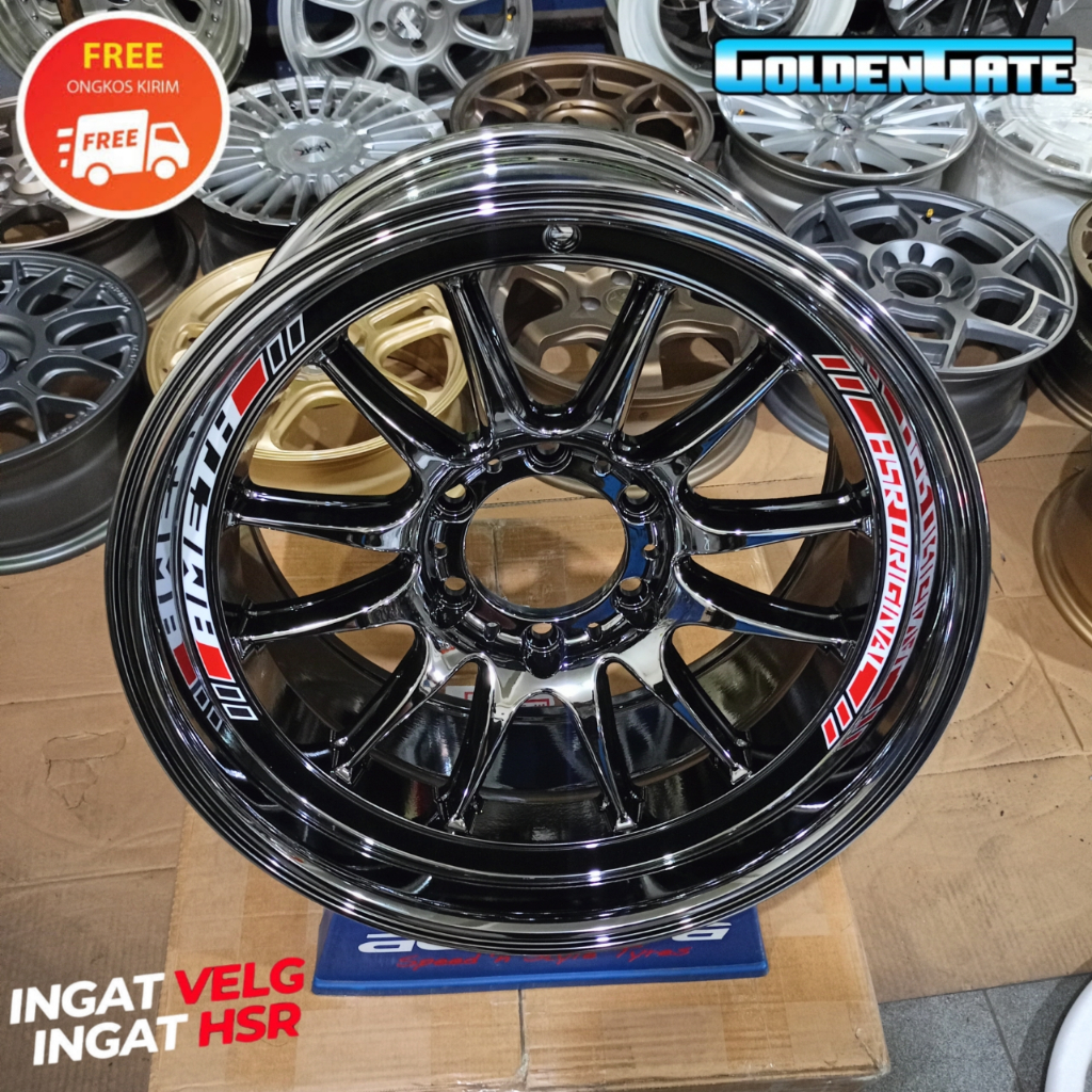 Jual VELG MOBIL R18 BLACK CHROME HSR AMETH LEBAR 9,5 PCD 6X139,7 UNTUK ...