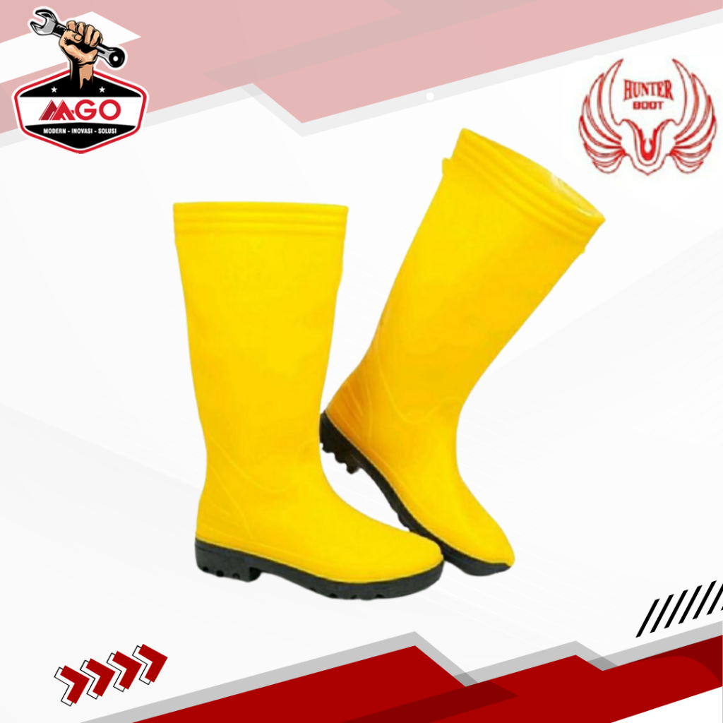 Jual Sepatu Boot Tinggi Kuning / Sepatu Boots Karet Anti Air & Slip ...
