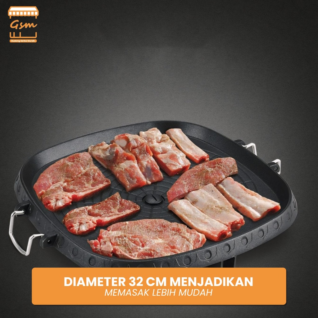 Jual GSM Grill Pan Bulgogi Alat Pemanggang BBQ Ukuran Besar Anti ...