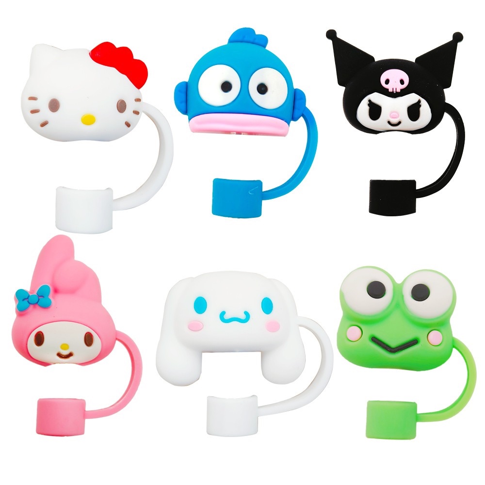 Jual 10mm Sanrio tutup sedotan silikon Penutup motif karakter imut ...