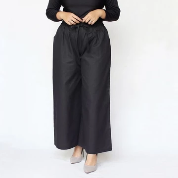 Celana Kulot Jumbo Premium XXL Pinggang Full Karet Bahan Katun Outlet Shopee Bisa