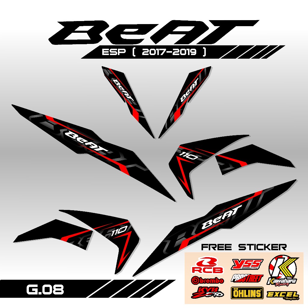Jual ( COD ) Striping Sticker Beat ESP STREET 2017 2018 2019 Motif ...