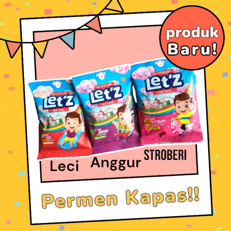 Jual LET'Z PERMEN KAPAS LETZ VIRAL ARUM MANIS (DAPAT 5 BUNGKUS ...
