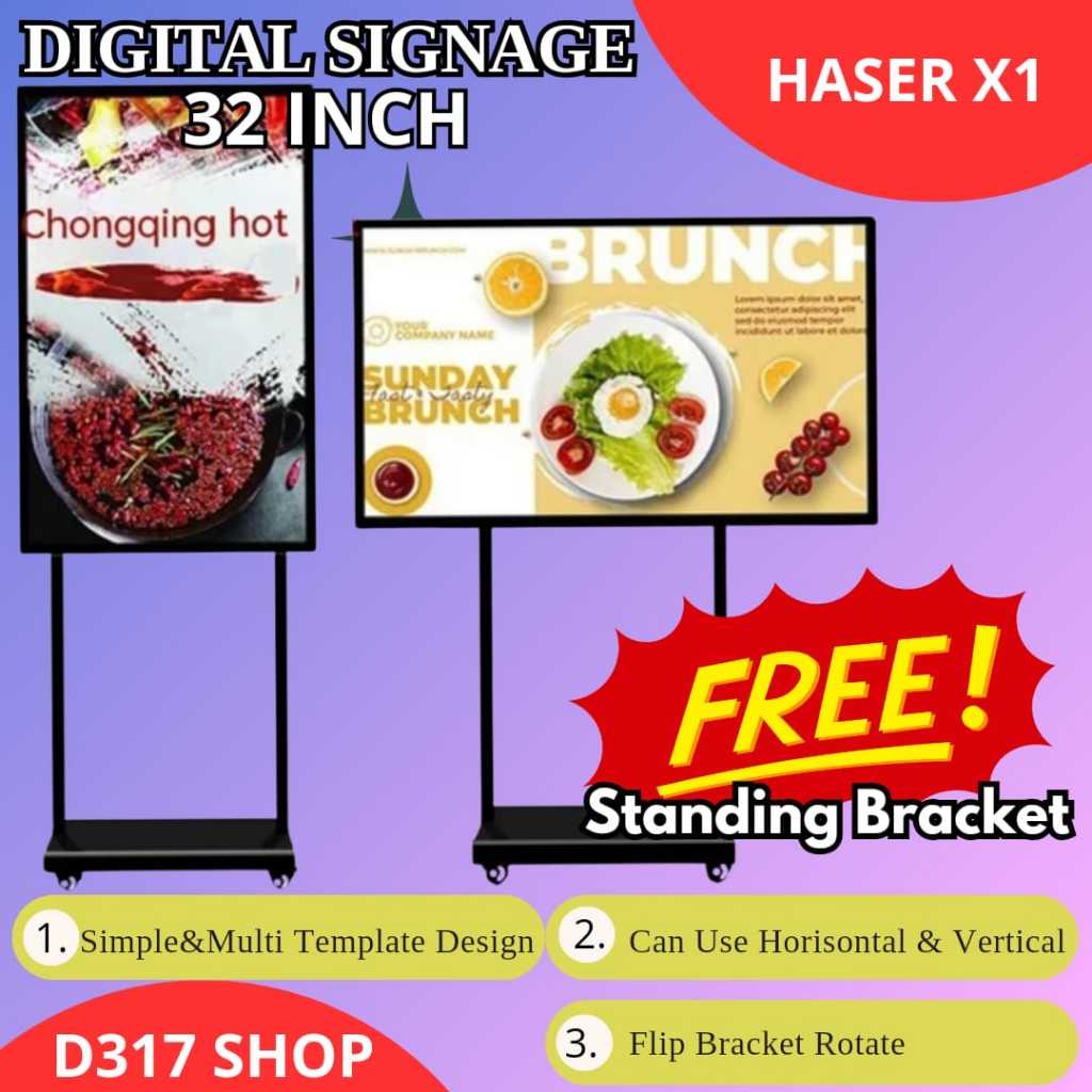 Jual Digital Signage 32 Inchi Kiosk digital signage Multi Vertical ...