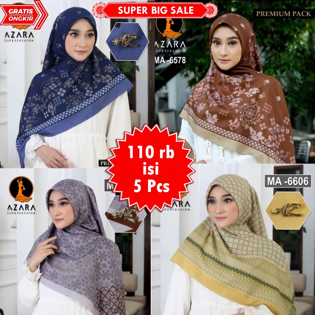 Jual PAKET USAHA HIJAB SEGI4 SYARI MOTIF LOGO METAL 110rb 5pcs | Shopee ...