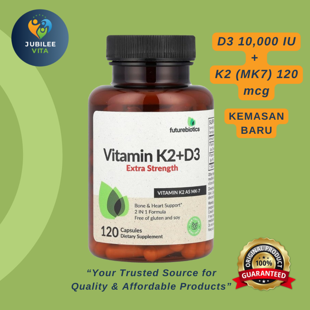 Promo Vitamin D3 10000iu Bronson Vit K2 MK7 120 Caps Diskon 33% Di - Foto 3
