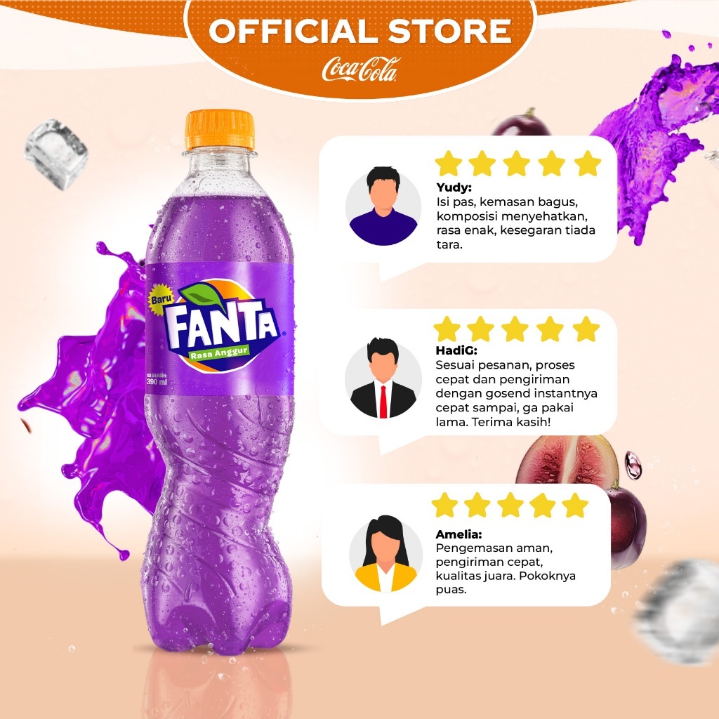 Jual Fanta Grape Rasa Anggur Minuman Soda - Botol 390ml x 6 pcs ...