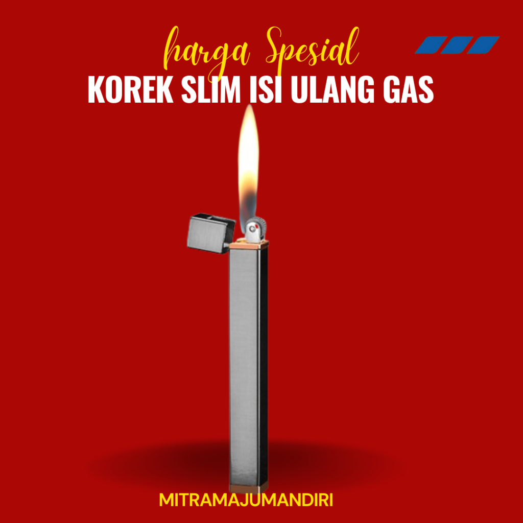Jual Korek Gas Slim Korek Api Gas / Korek Api Model Clasic Simple ...