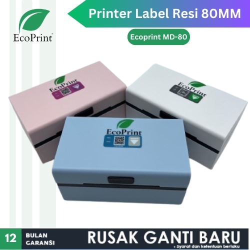 Jual Printer ECOPRINT Label Thermal Resi 80mm - MD80 | Shopee Indonesia