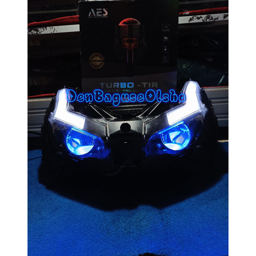 Jual HEADLEMP FULLSET LAMPU DEPAN HONDA ADV 150 160 PROJIE BILED AES ...