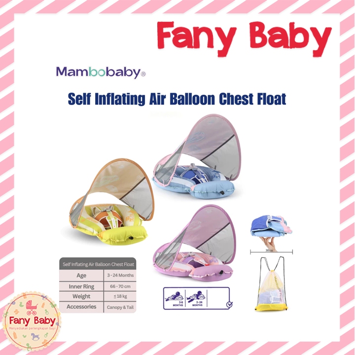 Jual MAMBOBABY CHEST BABY FLOAT BALLOON SELF-INFLATING WITH CANOPY ...