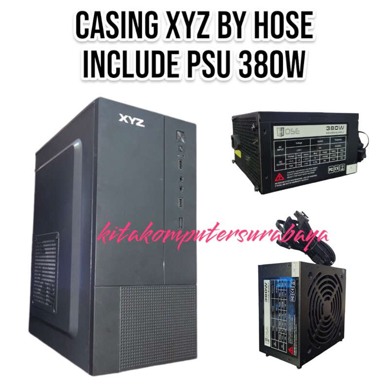 Jual Casing Hoze XYZ + PSU 380Watt with 12cm Fan Psu | Shopee Indonesia