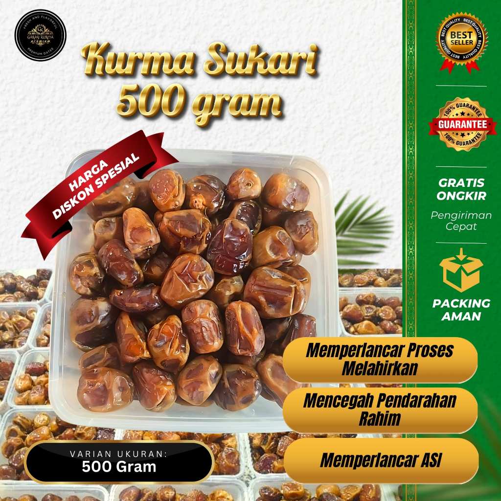 Jual KURMA SUKARI 500gr - Kurma Sukari Lembut Kurma Sukari Thinwall ...