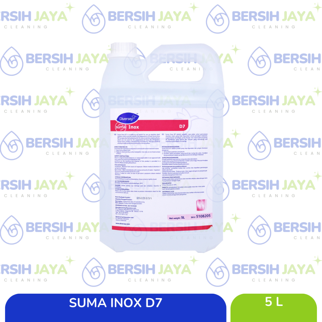 Jual Diversey SUMA INOX D7 - 5L (Pemoles Stainles Steel) | Shopee Indonesia