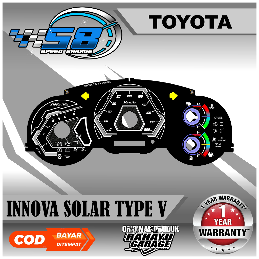 Jual PAPAN SPEEDOMETER CUSTOM INNOVA OLD TYPE V MANUAL DAN MATIC ...