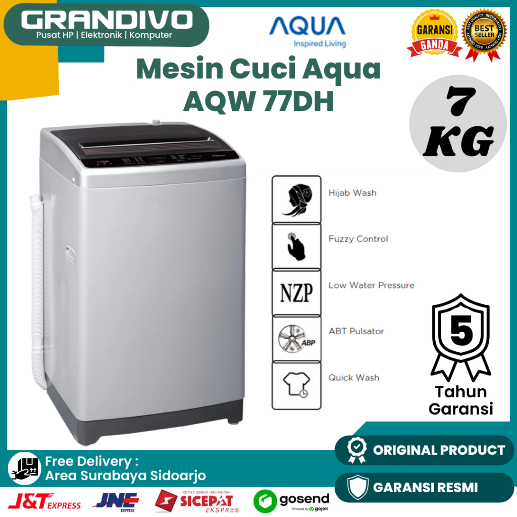 Jual Mesin Cuci Aqua Tabung Kg Aqw Dh Low Watt Hijab Wash Garansi