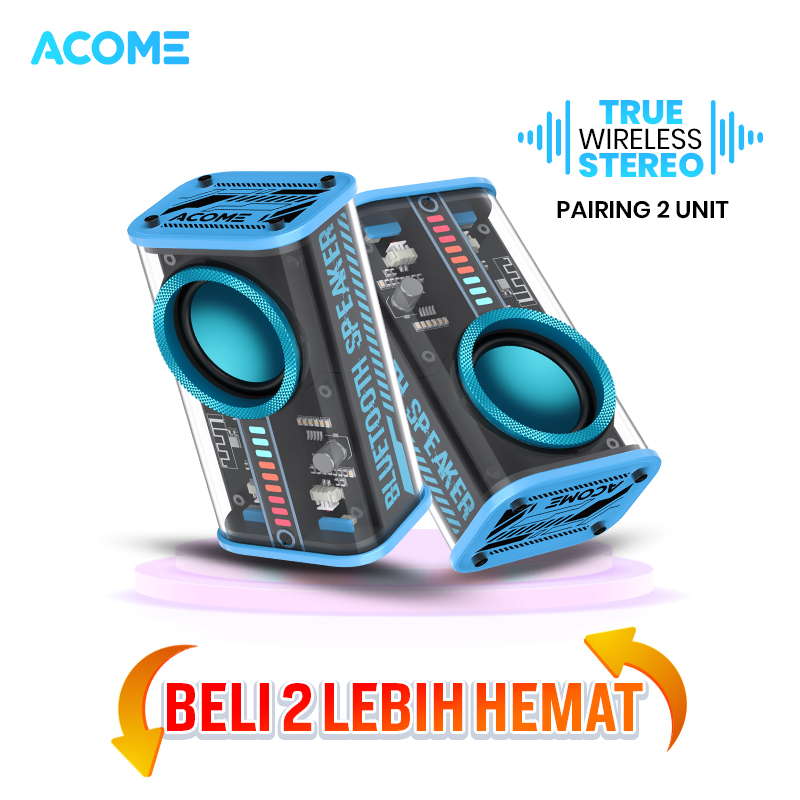 Jual Acome Speaker Bluetooth Speaker Transparant Portable Super