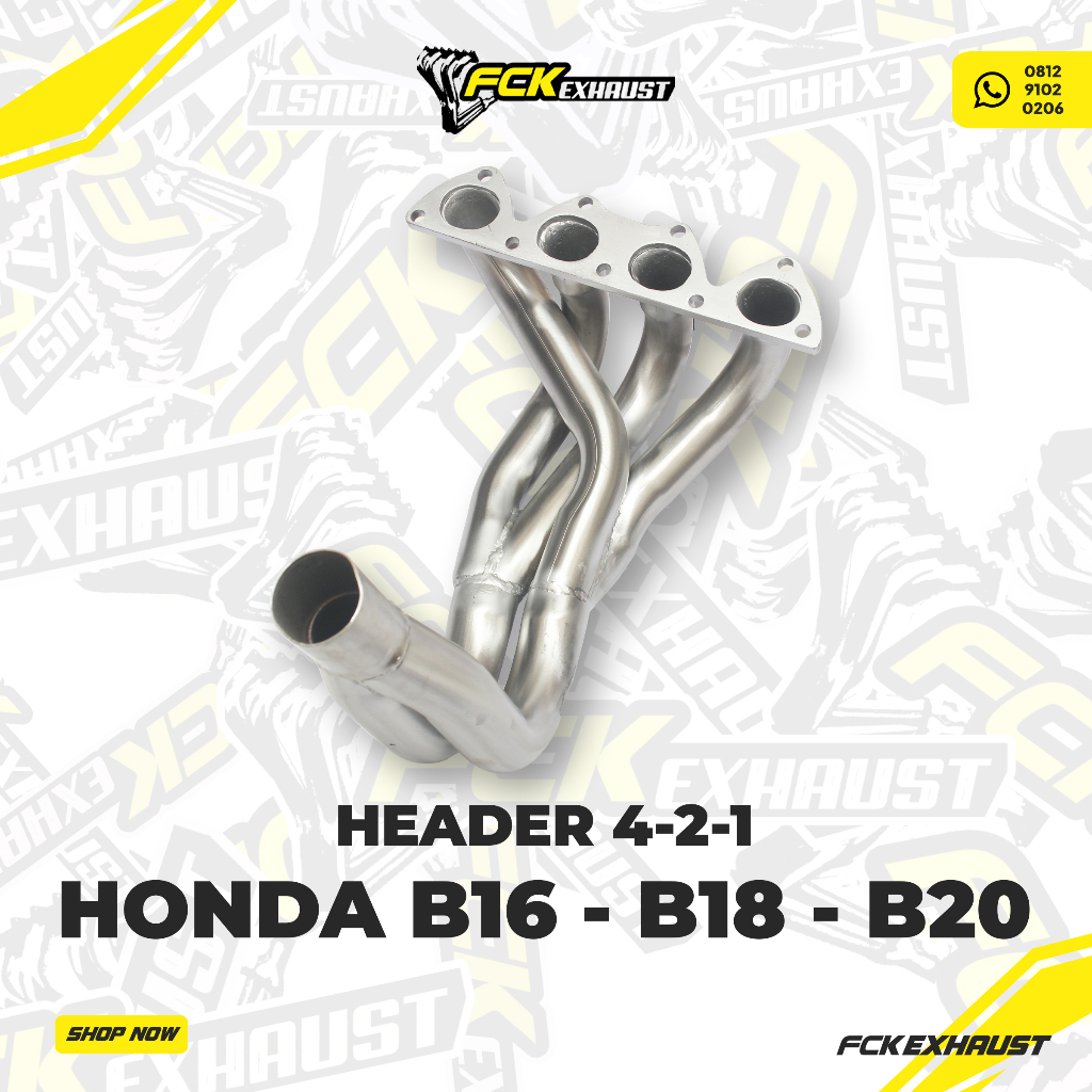 Jual Header B16 B18 B20 Honda 421 FCK Exhaust Knalpot Mobil Racing