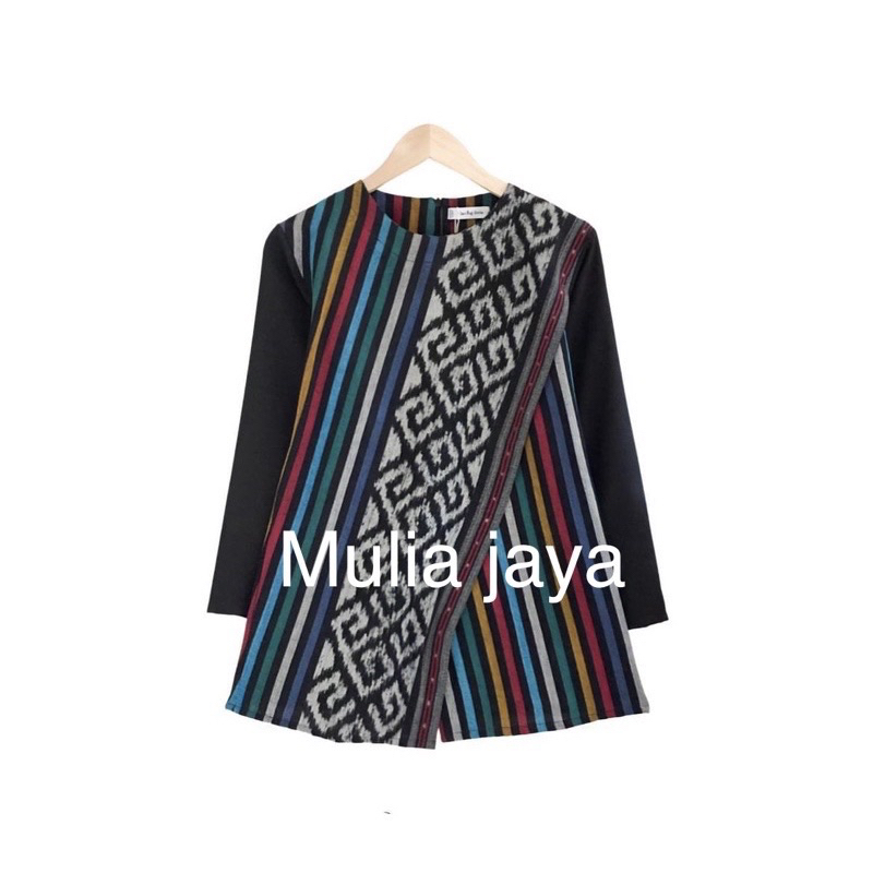 Jual blouse serong wanita batik tenun ethnic salur original 7 varian ...