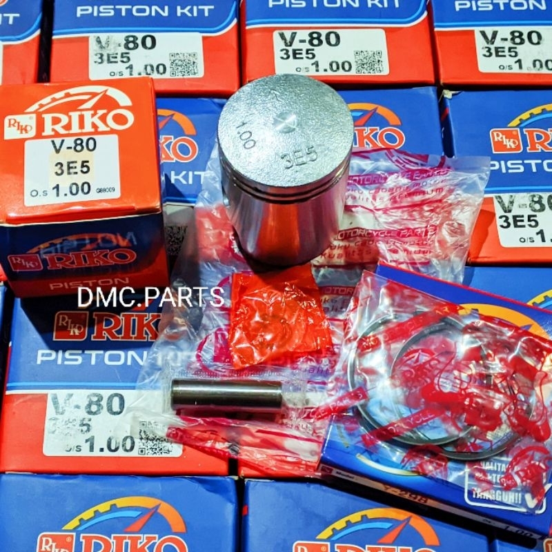 Jual RIKO PISTON KIT YAMAHA V75/V80 ( KOMPLIT) Oversize 0 25 50 75 100 ...