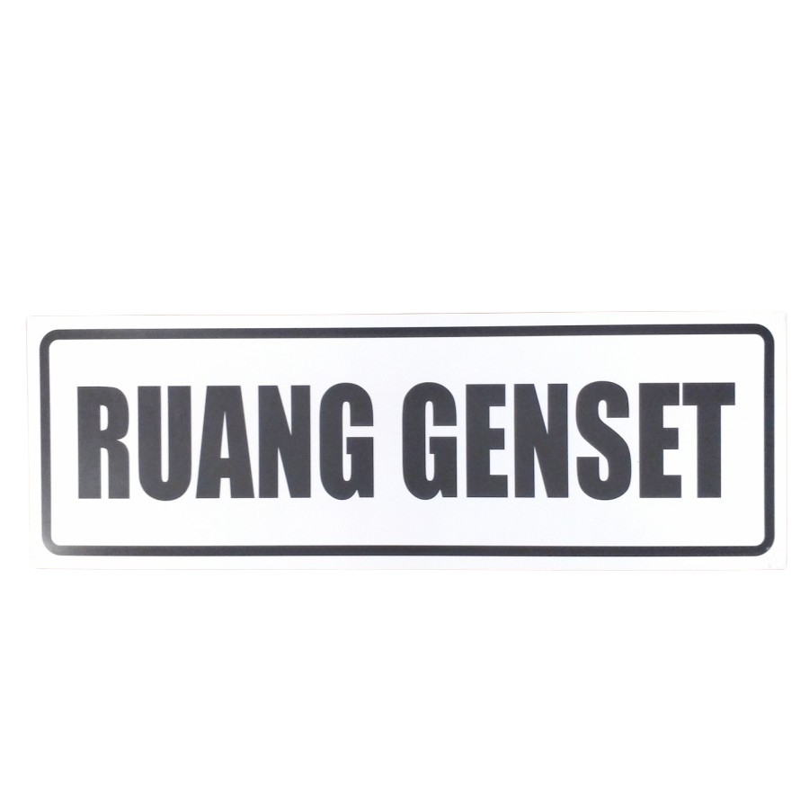 Jual Sign Stiker Rambu Ruang Genset Rambu K Sign Sticker Ruang Genset