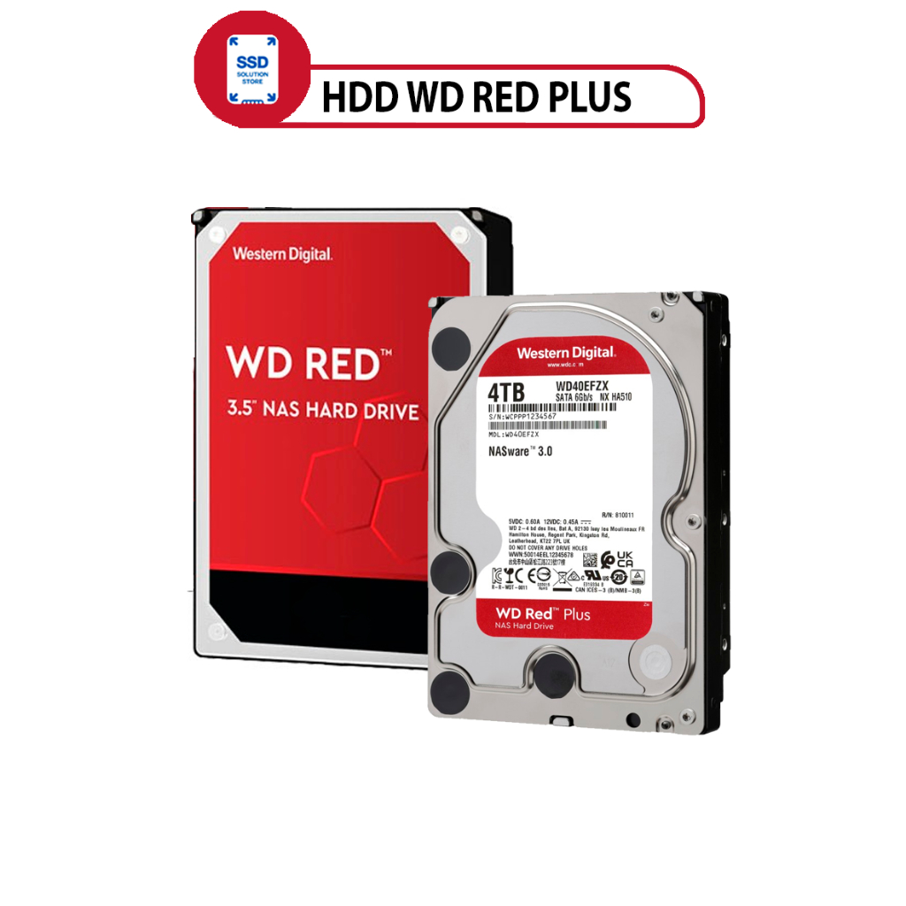 未使用新品】WD Red Plus [WD40EFRX] 4TB（中古】Western