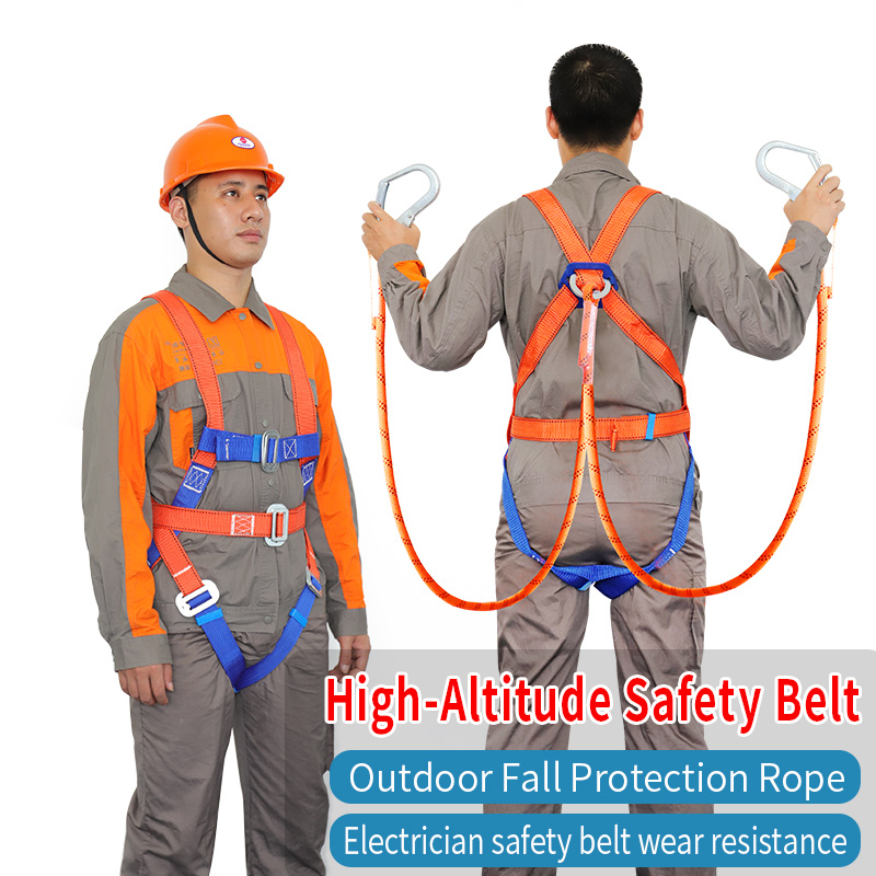 Jual SAFETY FULL BODY HARNESS DOUBLE HOOK TYPE O HOOKS SAFETY BELT