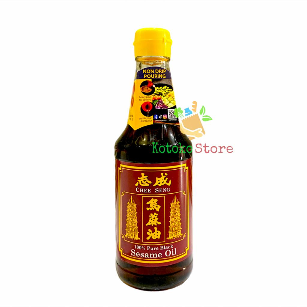 Jual Chee Seng Pure Black Sesame Oil Minyak Wijen Hitam Pagoda Ml