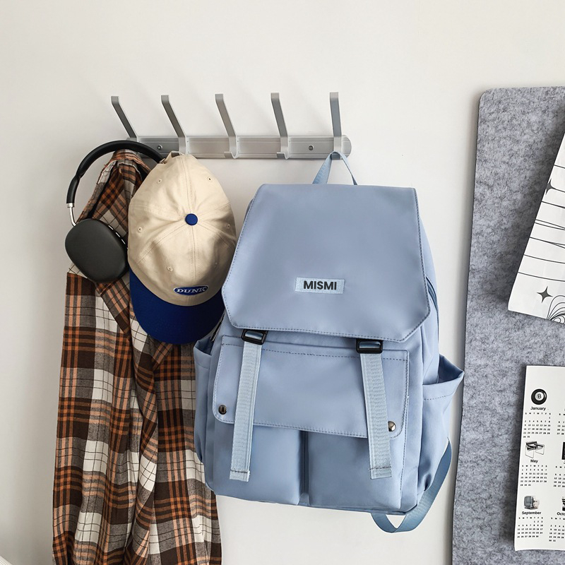 Mismi Jaiden Bag Tas Ransel Wanita Pria Simple Korean Stylish Backpack  Unisex Trendy 33J