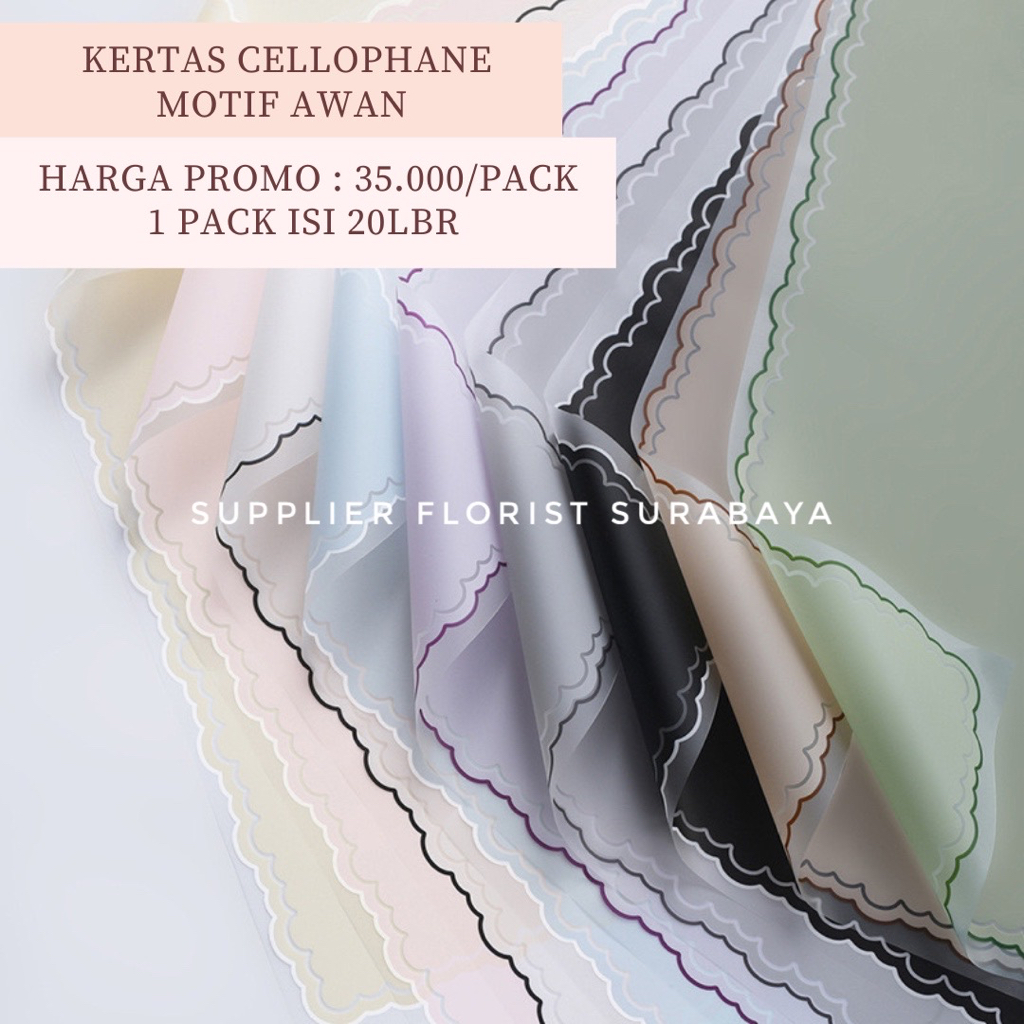Jual [5 LEMBAR] KERTAS BUNGA AWAN MODEL AWAN RENDA BULAT BULAT ...