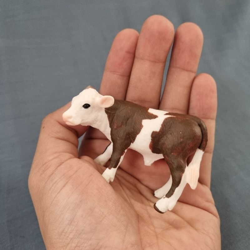 Jual Figur Hewan Anak Sapi calf holstein simmental Miniatur detail 7 ...