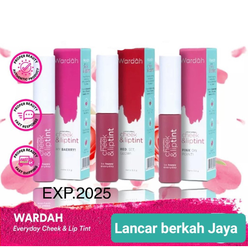 Jual Wardah Everyday Cheek and Lip Tint Lips Dengan Warna Intense dan Hasil Natural Ala Korea