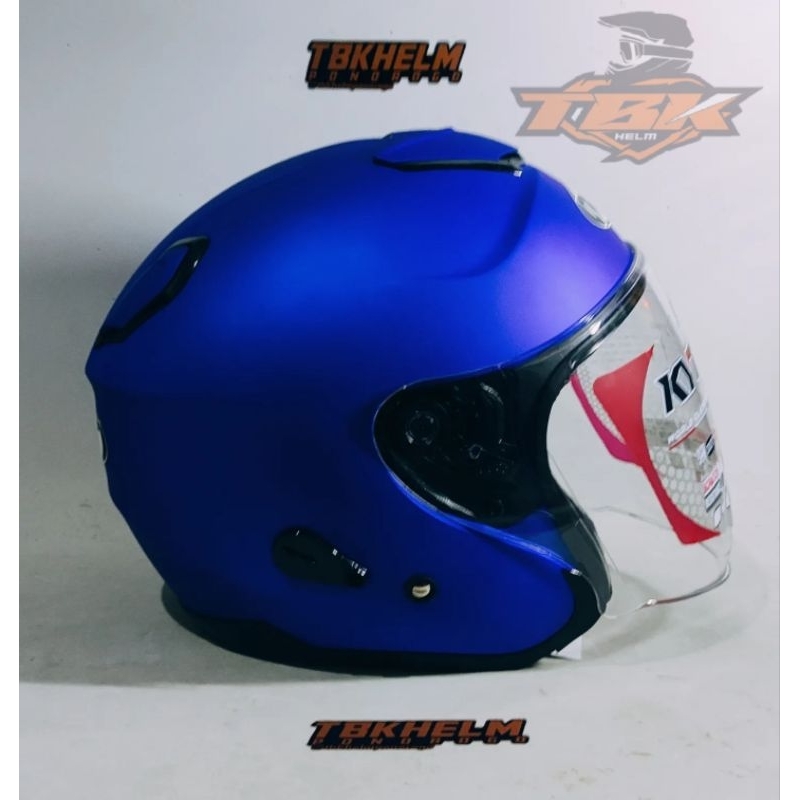 Jual HELM KYT KYOTO ORIGINAL Biru Doff Shopee Indonesia