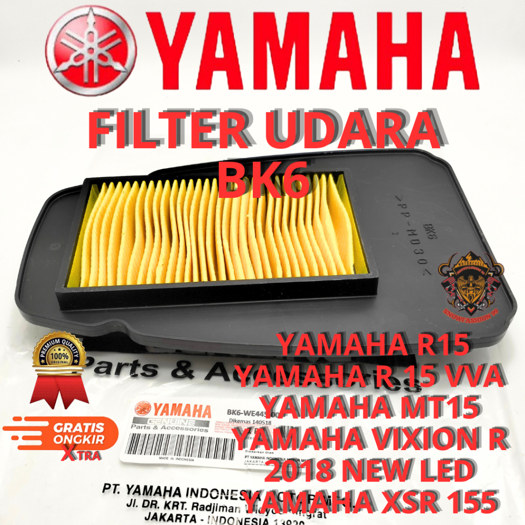 Jual FILTER UDARA SARINGAN UDARA BK6 YAMAHA R15,R 15 VVA,VIXION R 2018 ...
