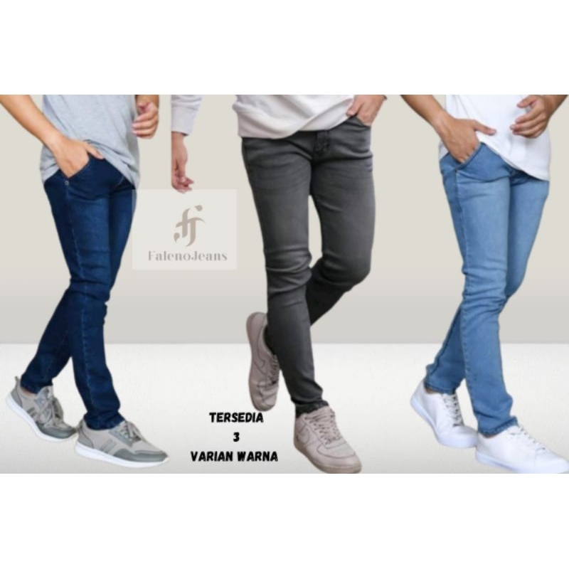 Jual Celana Jeans Pria Panjang Bahan Melar Slimfit Celana Jeans Pria Pensil Cowok Shopee