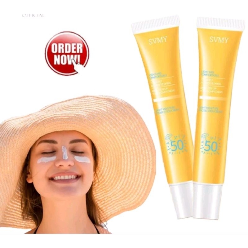 Jual LAMEILA Sun Block SPF 50 Sun Screen Wajah Tahan 12,5 Jam PA+++ SVMY 3088 Shopee Indonesia