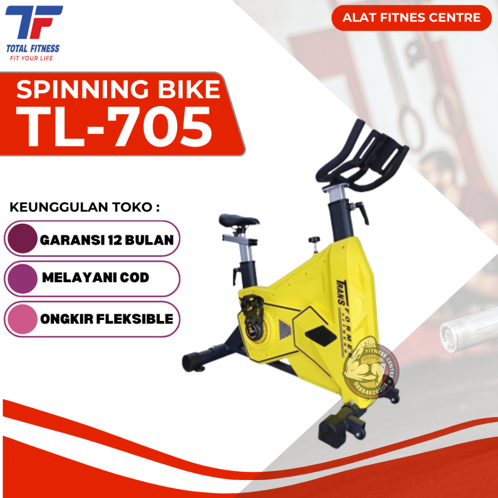 Jual Sepeda Statis Commercial Tl-705 Spinning Bike Transformer Total 