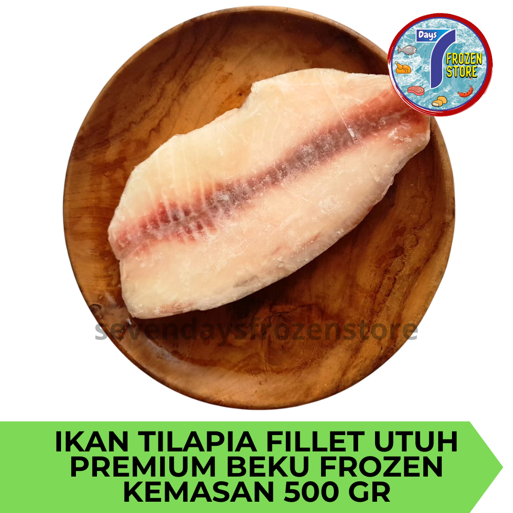 Jual Ikan Tilapia Fillet Utuh Premium Frozen Beku kemasan 500 gram