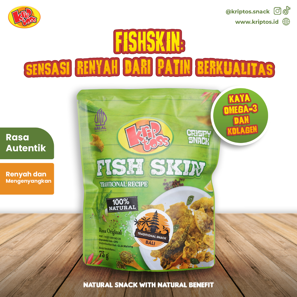 Jual Kriptoss Kripik Kulit Ikan Non Msg And Pengawet 100 Asli Nature