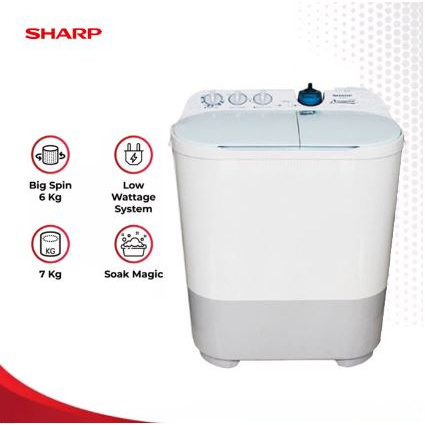 Jual MESIN CUCI SHARP ES-T77F-PPK | KAPASITAS 7KG KEBISINGAN RENDAH ...